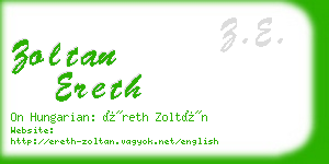 zoltan ereth business card